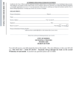 Authorization for Automatic Payment