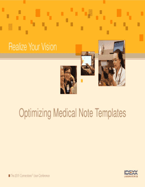 Fillable Online Optimizing Medical Note Templates Idexx Laboratories Fillable Online Optimizing Medical Note Templates Idexx Laboratories