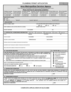 Plumbing Permit Application