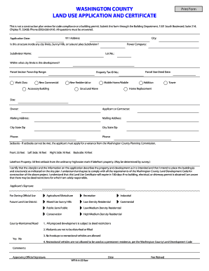 Washington County Land Use Application