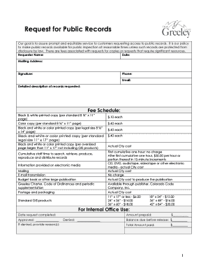 Request for Public Records Form
