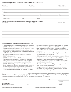 SplashPass Application Form
