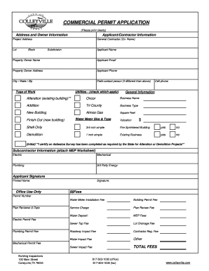 Commercial Permit Application