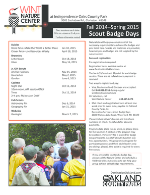 Scout Badge Day Registration Form