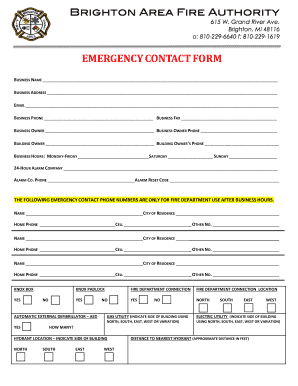 Emergency Contact Form