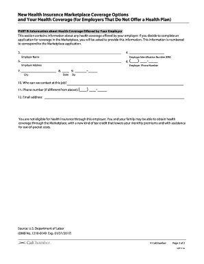 Health Insurance Marketplace Notice for Employers