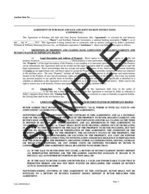 Commercial Purchase and Sale Agreement