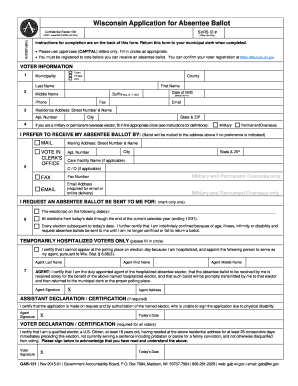 Wisconsin Absentee Ballot Application