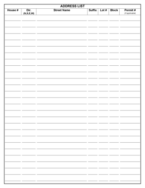 Address List Form