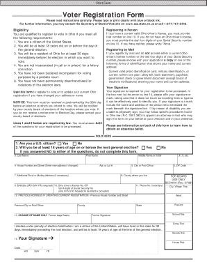 Ohio Voter Registration Form