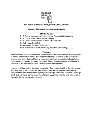 Marriage Work-Out Personal Performance Analysis