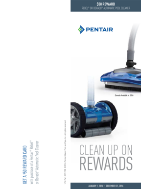 Pentair Pool Cleaner Rebate Form