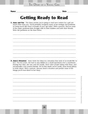 The Diary of a Young Girl Reading Guide