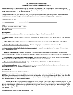 Voluntary Self-Identification Form