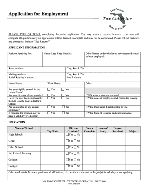 Application for Employment
