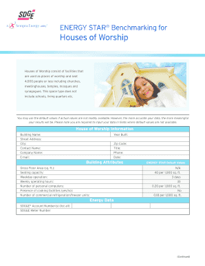 ENERGY STAR Benchmarking for Houses of Worship