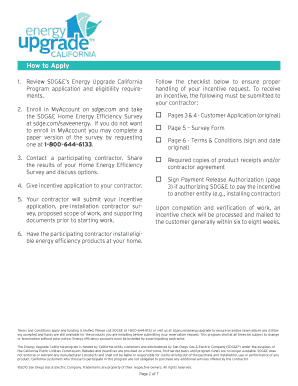 SDG&E Energy Upgrade California Application
