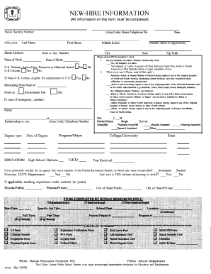 New Hire Information Form