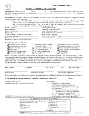 School Facilities Lease Agreement
