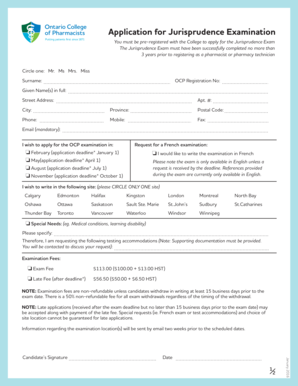 Application for Jurisprudence Examination