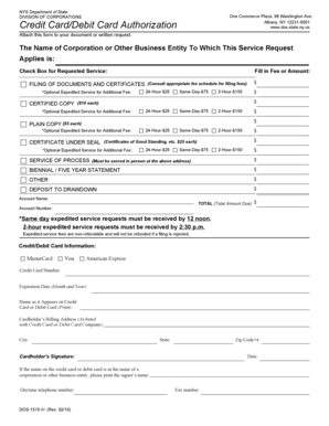 New York State Business Service Request Form