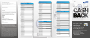 Samsung Home Appliance Cashback Claim Form