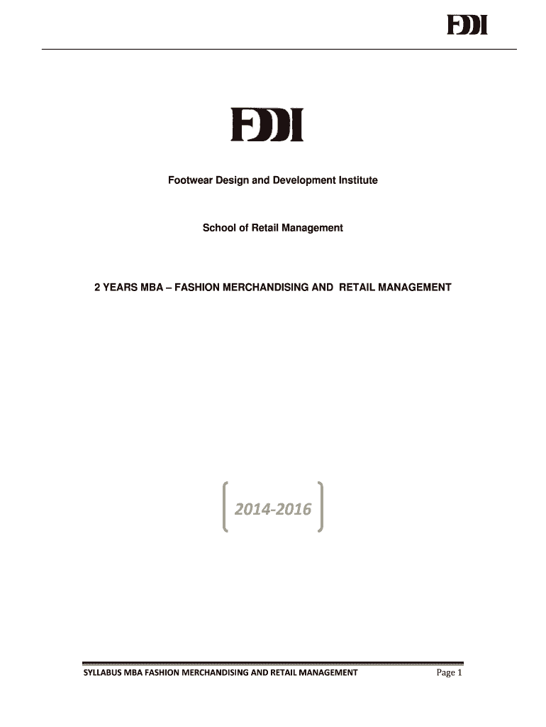 Fillable Online MBA SEM 2 Footwear Design and Development Institute