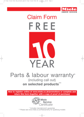 Miele 10 Year Warranty Claim Form