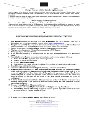 Schengen Visa Application Form