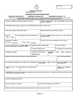 Solicitud de Visa