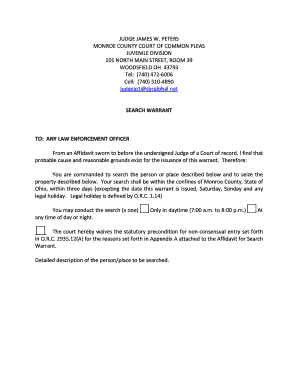 Ohio Search Warrant