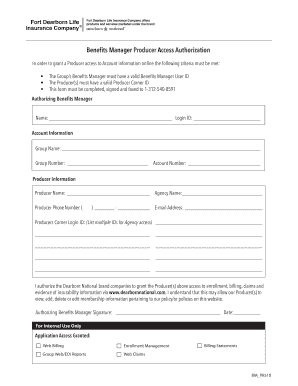Producer Access Authorization Form