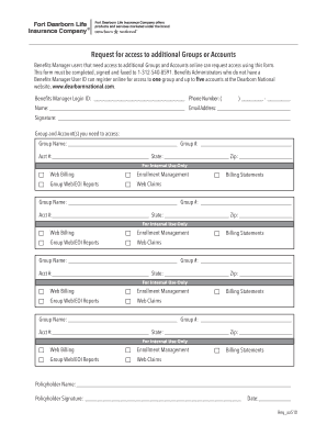 Benefits Manager Access Request Form