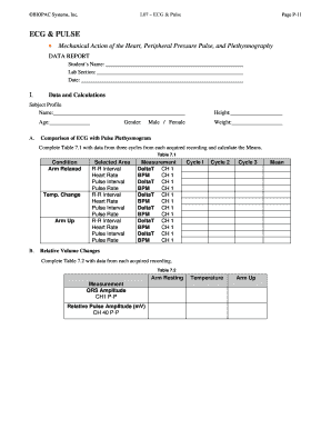 ECG & Pulse Data Report