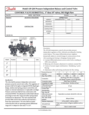 Model AB-QM Pressure Independent Balance and Control Valve Submit