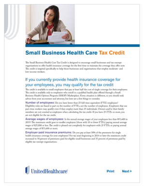 Small Business Health Care Tax Credit Guide