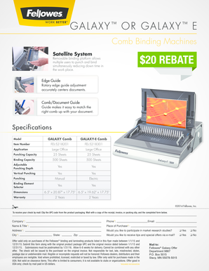 Fellowes Galaxy Rebate Form