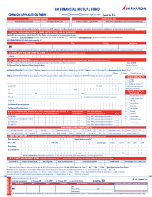 JM Financial Mutual Fund Common Application Form