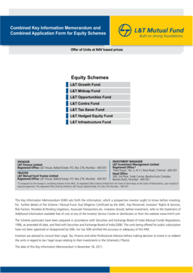 Combined Application Form for Equity Schemes