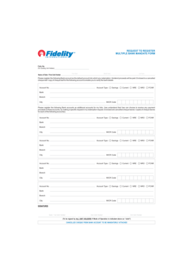 Multiple Bank Mandate Form
