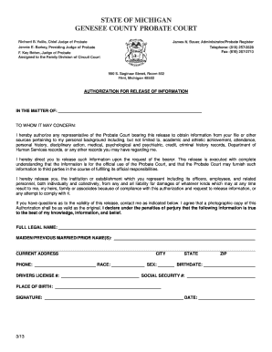Authorization for Release of Information