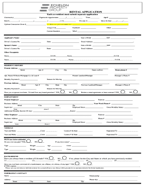 Rental Application Form