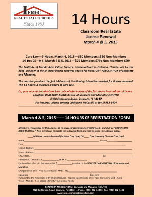 Florida Real Estate License Renewal Form