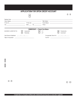 Johnstone Supply Credit Account Application