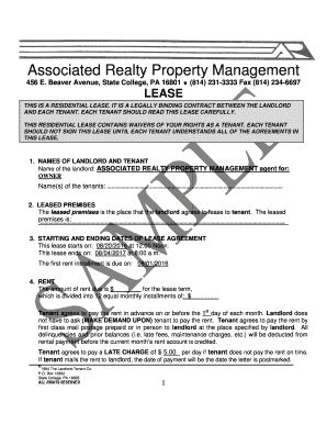 Residential Lease Agreement