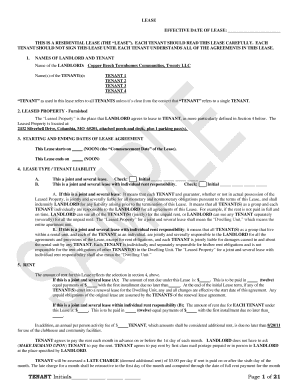 Residential Lease Agreement