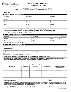Prior Authorization Request Form