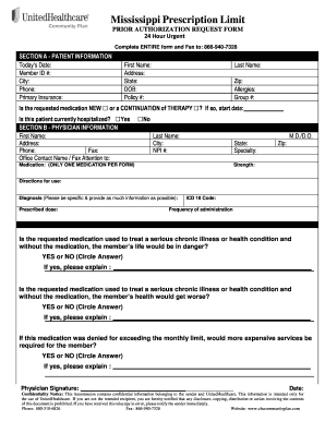 Mississippi Prescription Prior Authorization Request Form