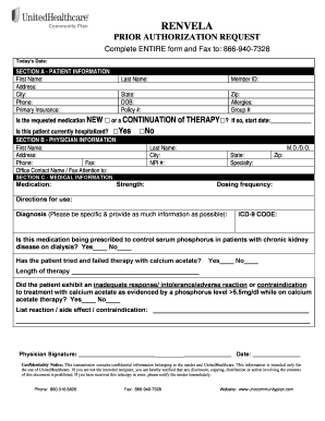 Prior Authorization Request for Medication