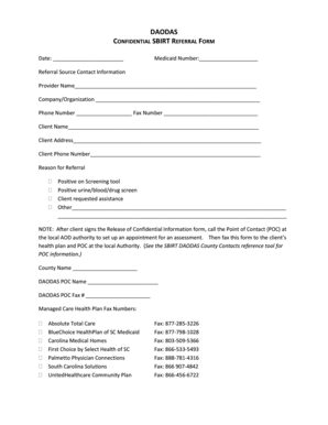 SBIRT Referral Form